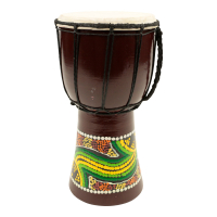 Djembe hout stippen groen