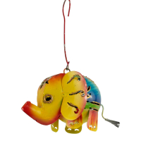 Hanger metal elephant with star orange