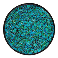 Schaal terracotta mozaiek olieachtig groen/turquoise S