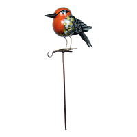 Tuinsteker metaal vogel haak rood