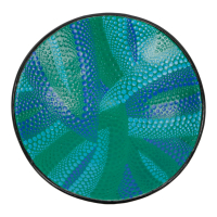 Schaal terracotta stippen abstract pauw kleur S