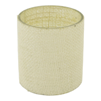 Waxinelichthouder glas/jute beige S