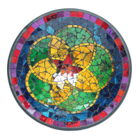 Schaal terracotta mozaiek mandala meerkleurig XL