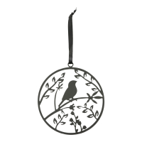Ornament metaal vogel op tak S