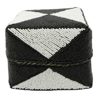 Offermand zwart/wit driehoek L