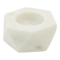 Waxinelichthouder marmer wit