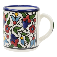 Mok keramiek floral meerkleurig M