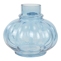 Vaas glas retro rond blauw