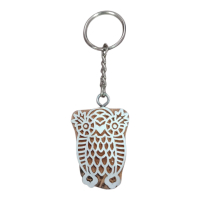 Sleutelhanger hout uil