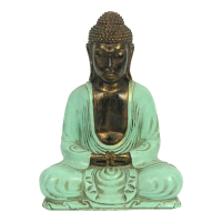 Beeld resin boeddha spiritueel turquoise