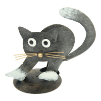 Beeld metaal kat liggend naturel