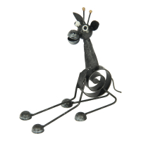 Beeld metaal giraf zittend naturel