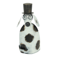 Beeld metaal hond wit