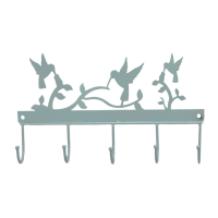 Sleutelrek metaal kolibrie wit