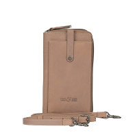 Tas telefoon koe leer taupe