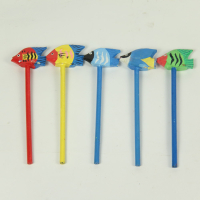 Potlood hout vis set 5