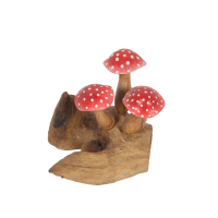 Beeld paddenstoelen rood