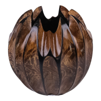 Vaas hout dip verf streep bruin/zwart