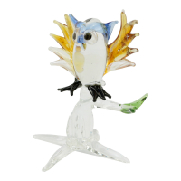 Beeld glas uil op tak bruin