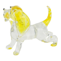 Beeld glas hond cocker spaniel geel