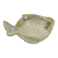 Theeschaaltje keramiek vis bruin/beige