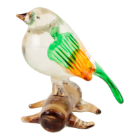 Beeld glas vogel op tak groen