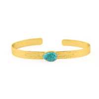 Armband verguld goud/turquoise edelsteen