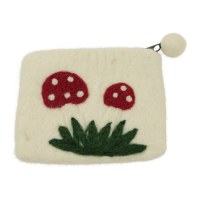 Etui vilt paddenstoel wit