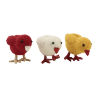 Ornament vilt kip assorti set3