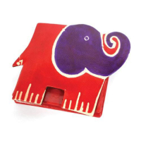 Portemonnee leer olifant rood