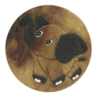 Krukje hout baby olifant