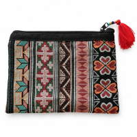Make-up tas katoen boho multi col.dark