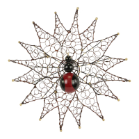 Wanddecor metaal spinneweb