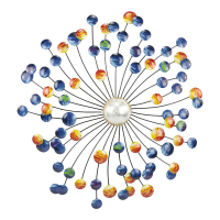 Wanddecor metaal matahari meerkleurig 2