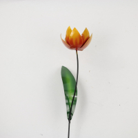 Tuinsteker metaal tulp oranje