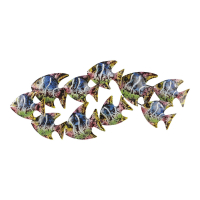 Wanddeco school vissen Model A/4 85 x 40 cm Koraal