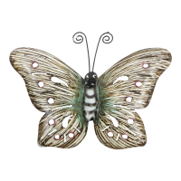 Wanddeco metalen vlinder, 24 x 17 cm M04 Pbr