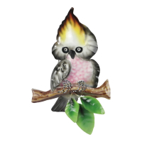 Wanddeco "Burung Aneh" Pink