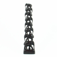 Beeld polystone olifanten toren bruin