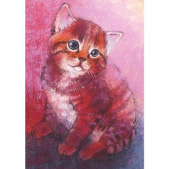 Ansichtkaart Kitten I (detail) (L. Botman)