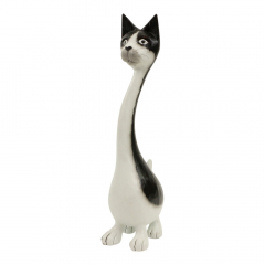 Houten kat met een lange nek XL