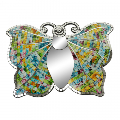 Spiegel mozaiek vlinder groen
