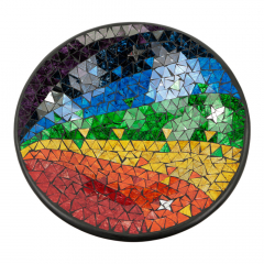 Schaal mozaiek regenboog gebogen XXL