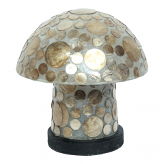 Lamp schelp paddenstoel koper incl. fitting