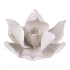 Wierookhouder keramiek lotus wit