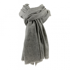 Sjaal wol mix grijs melange