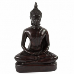 Decoratie beeld van polystone boeddha met parel