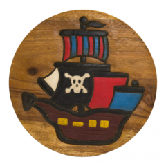 Krukje hout piratenboot