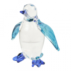 Pinguin van glas blauw