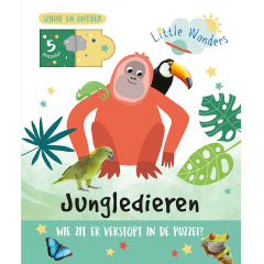 Jungledieren - Schuif en ontdek (10 pag. karton)